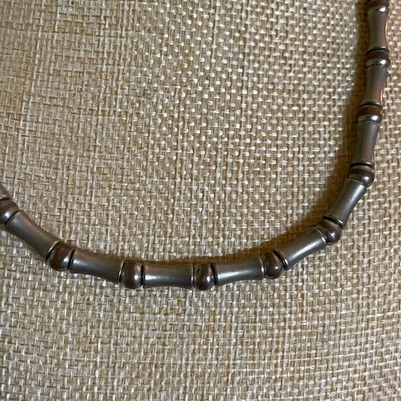 Elegant Silver Bamboo Necklace - Picture 3 of 5